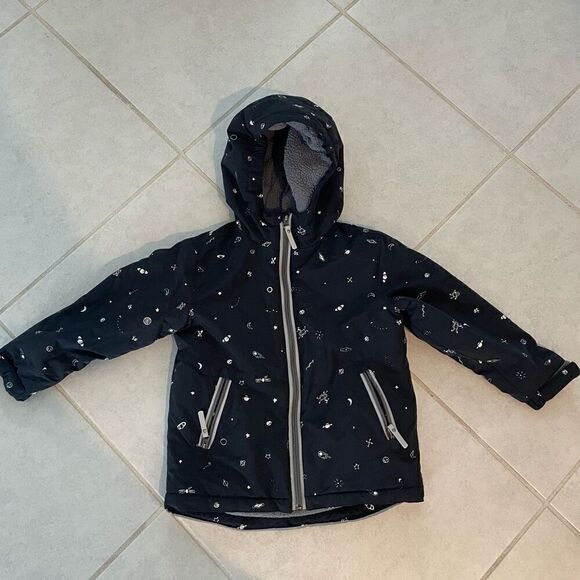 Hanna Andersson Outer Space Planet Lined Hooded Jacket size 110cm US Size 5 - Picture 1 of 5